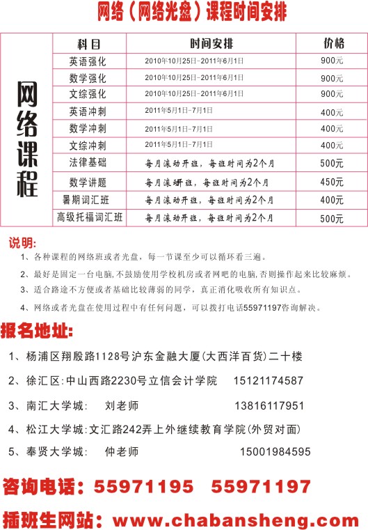 科兴教育2010年插班生招生简章